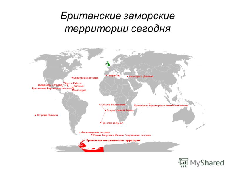 Карта территории великобритании