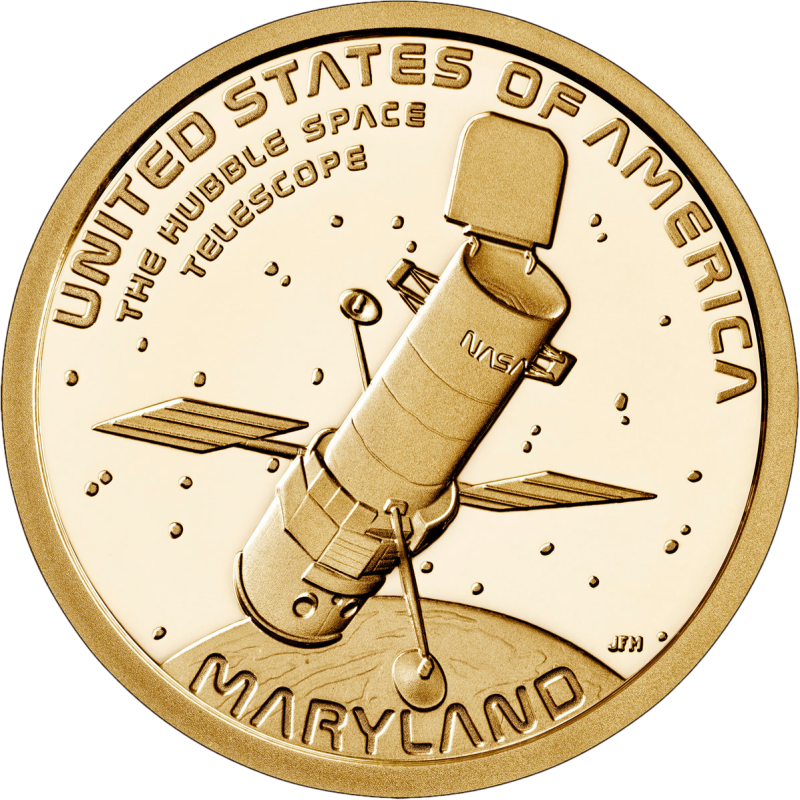 США монета 1 доллар Мэриленд, реверс