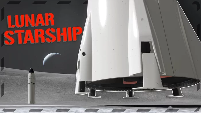 Особенности лунной версии корабля Starship SpaceX, Starship, Космонавтика, NASA, Луна, Илон Маск, Технологии, США, Длиннопост