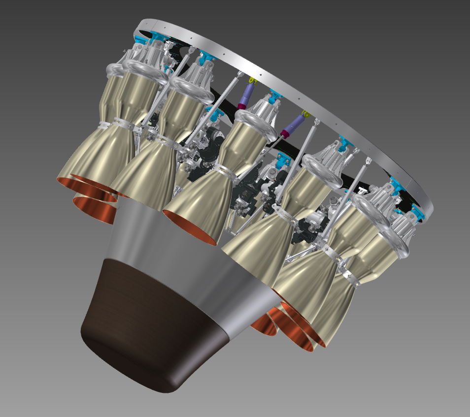 Сопло двигателя. Aerospike Rocket engine. Сопло аэроспайк. Клиновоздушный ЖРД. Тороидальный клиновоздушный двигатель.