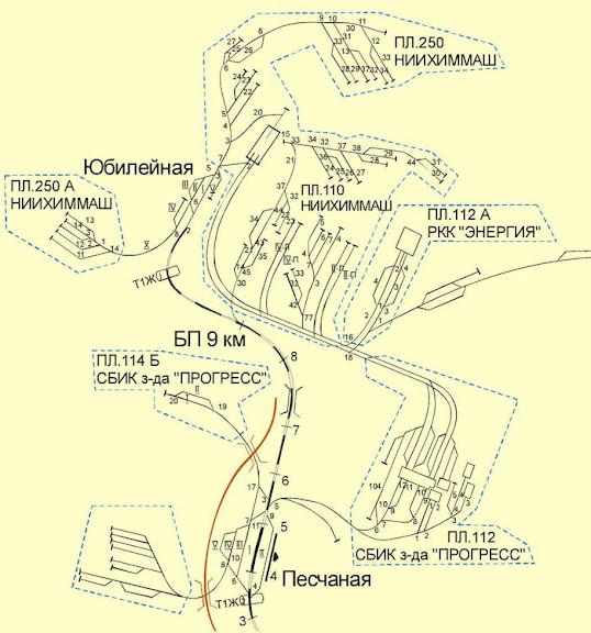 Карта байконура с номерами площадок