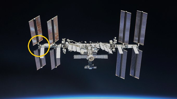 The spacewalkers are at the station's Port-6 truss structure installing solar array modification kits. Each solar array is about the length of a basketball court. #AskNASA | https://www.nasa.gov/live