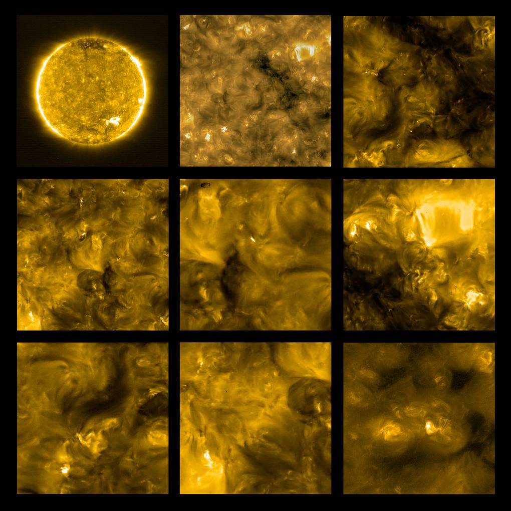 Фотографии Солнца, которые сделал аппарат Solar Orbiter Solar Orbiter/EUI Team (ESA & NASA); CSL, IAS, MPS, PMOD/WRC, ROB, UCL/MSSL
