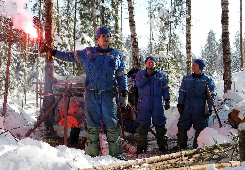 Тренировка космонавтов по выживанию, 2018 год Антон Новодережкин/ТАСС