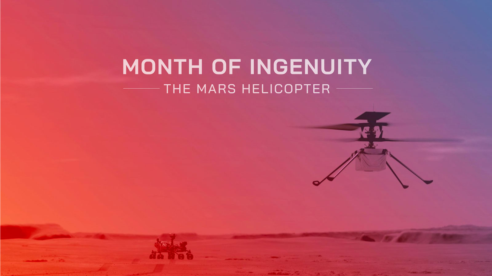 Illustration envisions Mars Helicopter during a flight attempt above the Red Planet