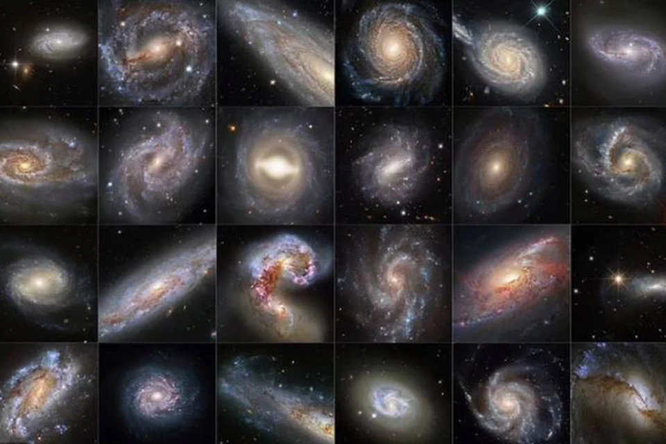 Галактики, обследованные с помощью телескопа Хаббл. height=100% width=100%