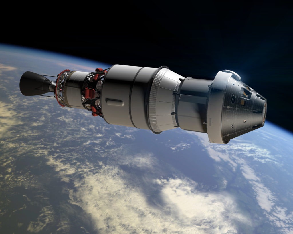 Первый испытательный полёт космического корабля Orion в представлении художника. NASA