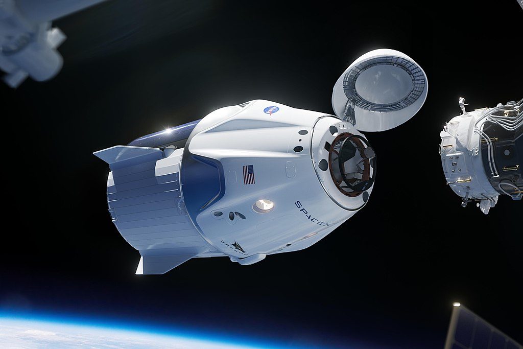 Первая стыковка космического корабля Crew Dragon с МКС; 3 марта 2019 года. NASA