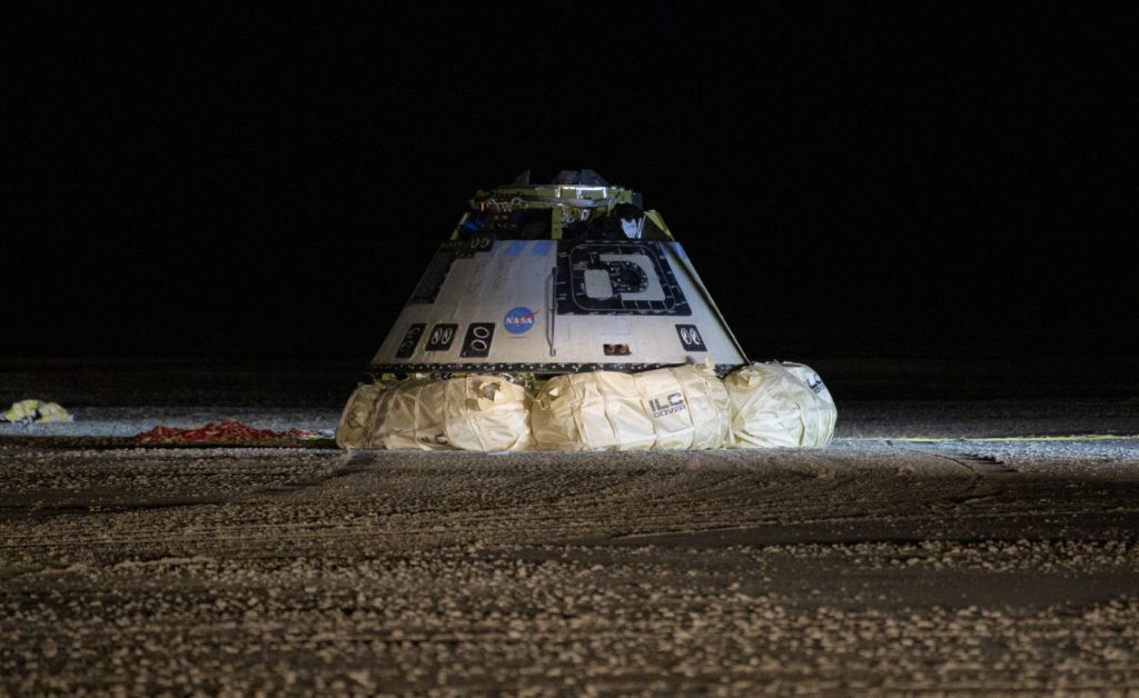 Приземление возвращаемой части корабля Calypso; 22 декабря 2019 года. NASA