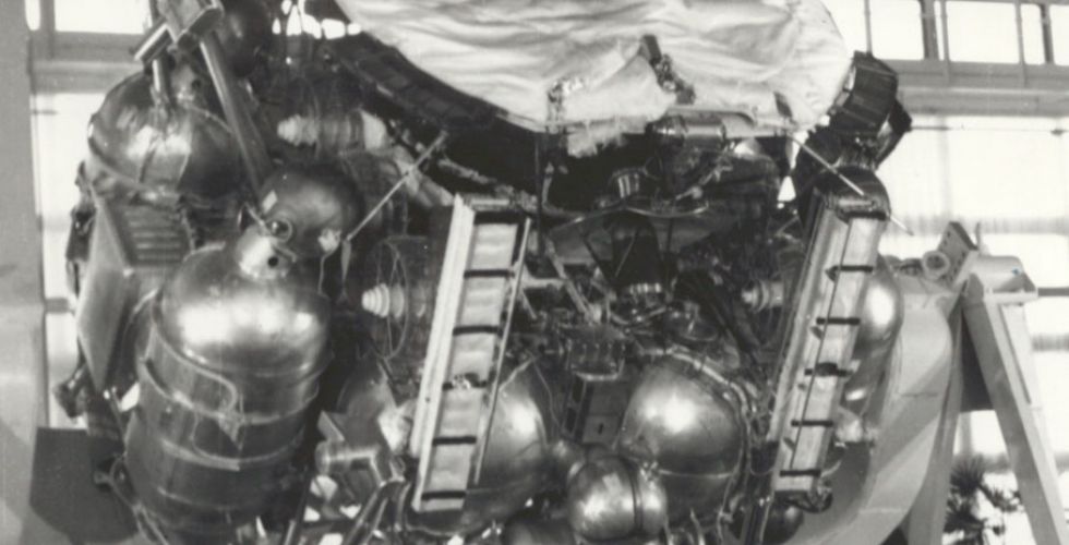 «Луноход-1» на посадочной платформе КТ на Машиностроительном заводе имени Лавочкина