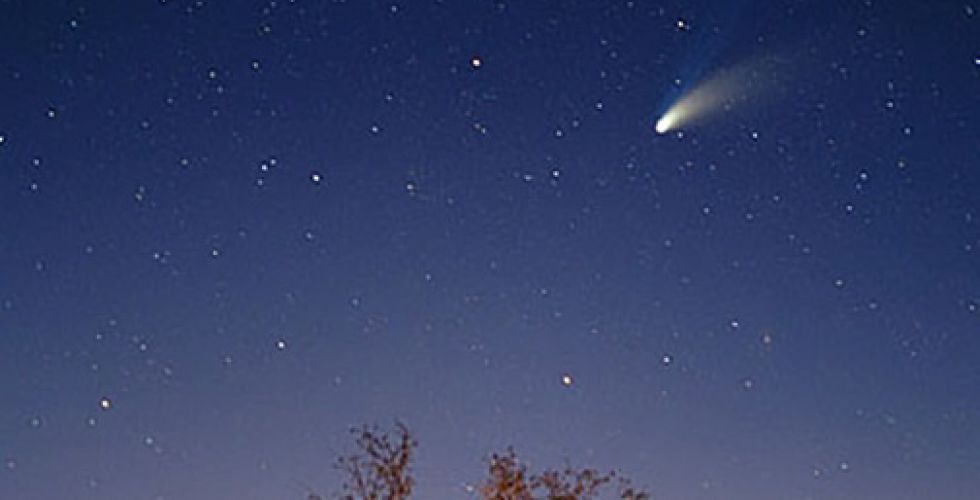 Комета Хейла-Боппа. Фото близ города Пазин (Хорватия), 29 марта 1997 г.