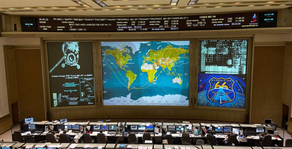 Центр управления полетами ЦНИИмаш во время расстыковки