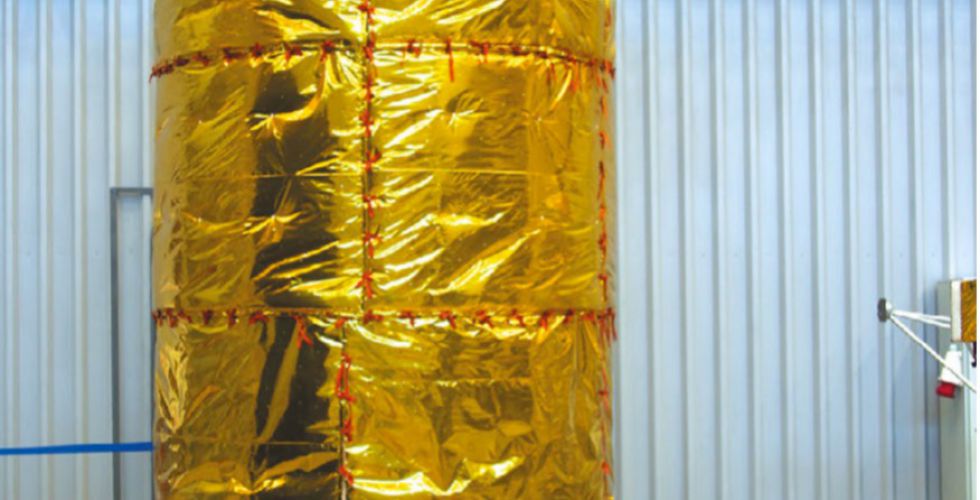 Тубус телескопа Т-170М в сборочном цехе НПО имени С. А. Лавочкина