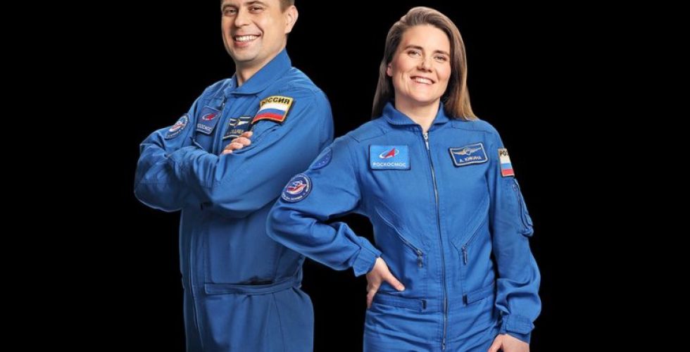 Российские космонавты Андрей Федяев и Анна Кикина