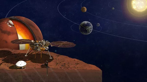 Зонд InSight на Марсе