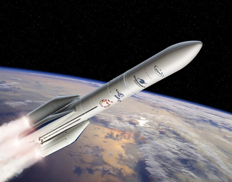 Рендеринг запуска Ariane 6. Предоставлено ЕКА