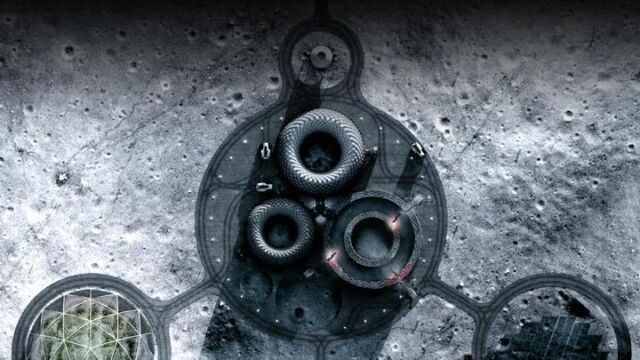 Изображение концепции лунной базы, сделанное Icon Technology и группой Бьярке Ингельса, показано сверху.