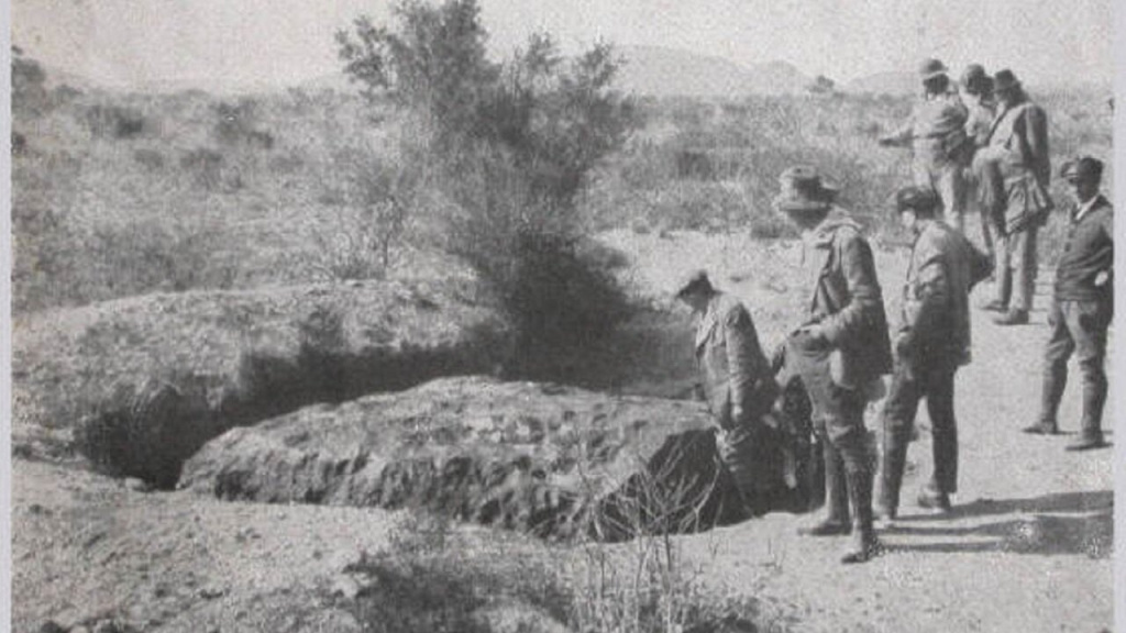 Намибия. Метеорит Гоба (Hoba), 1920-е годы