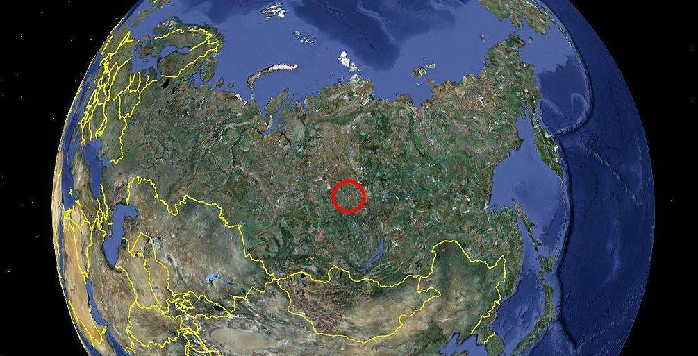 Район взрыва 30 июня 1908 года