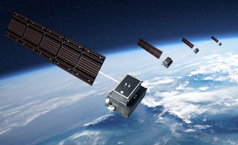 Рендеринг слоя отслеживания Tranche 1 Агентства космического развития, спутники, изготовленные с использованием шин Maxar 300. Фото: Maxar