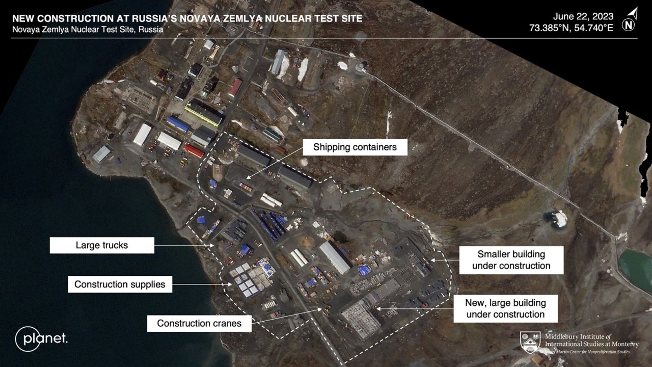 New Construction at Russia's Novaya Zemlya nuclear test site, June 22, 2023.