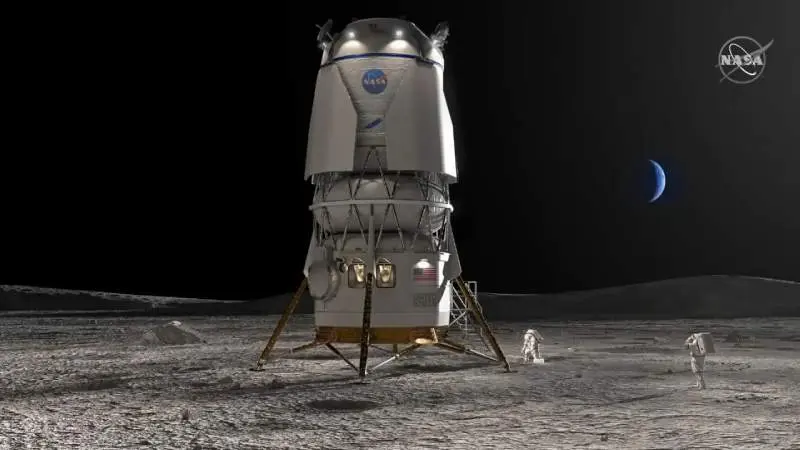Примерный облик лунного посадочного модуля Blue Moon от Blue Origin