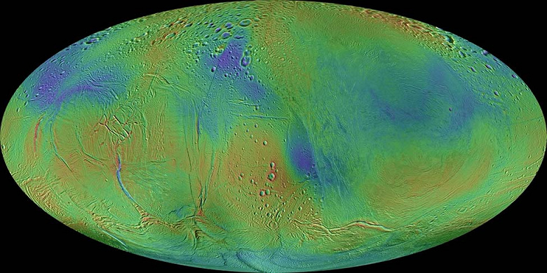 Первая полная карта Энцелада раскрывает странные искажения и особенности топографии ледяной луны Сатурна