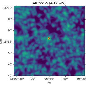 Рентгеновское изображение квазара SRGA J2306+1556, полученное в ходе обзора всего неба телескопом ART-XC. Изображение: ИКИ РАН