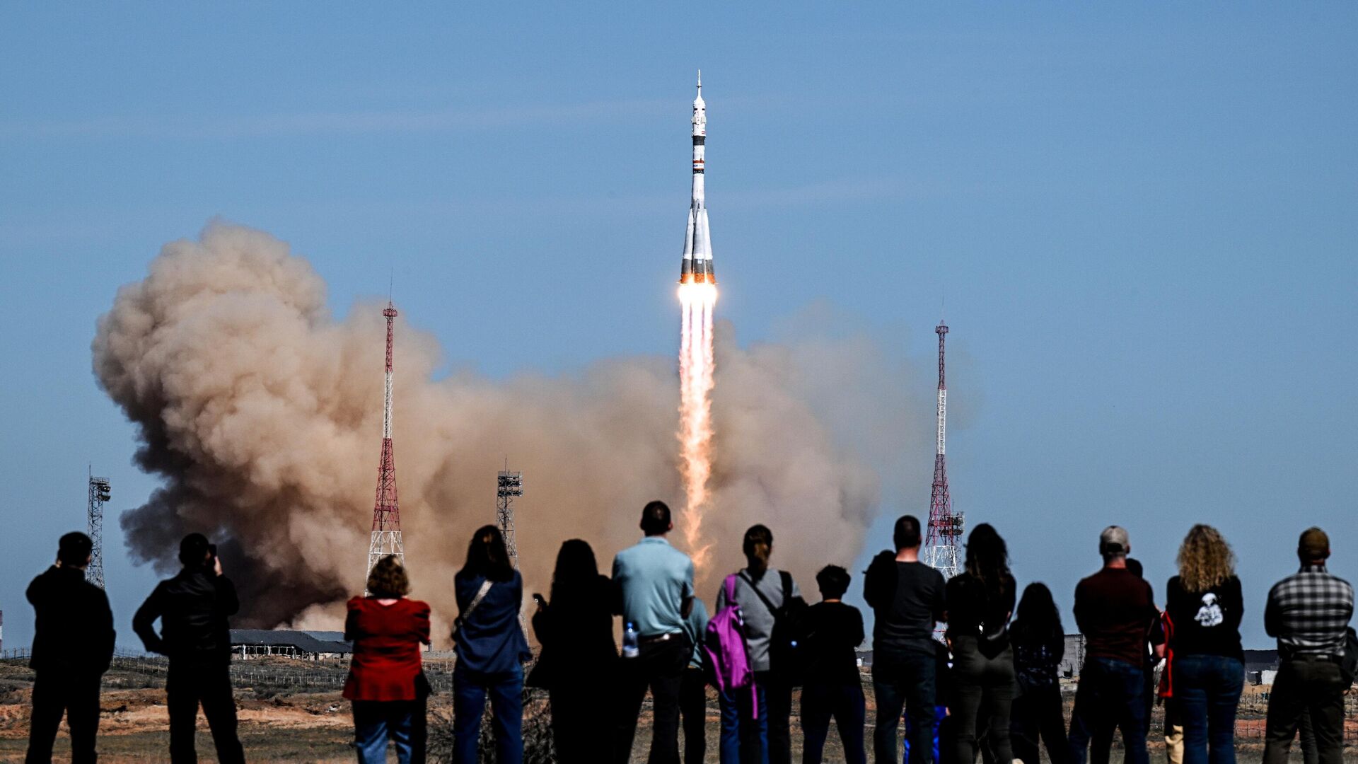 Запуск РН Союз-2.1а с кораблем Союз МС-27 с космодрома Байконур - Sputnik Казахстан, 1920, 04.07.2025