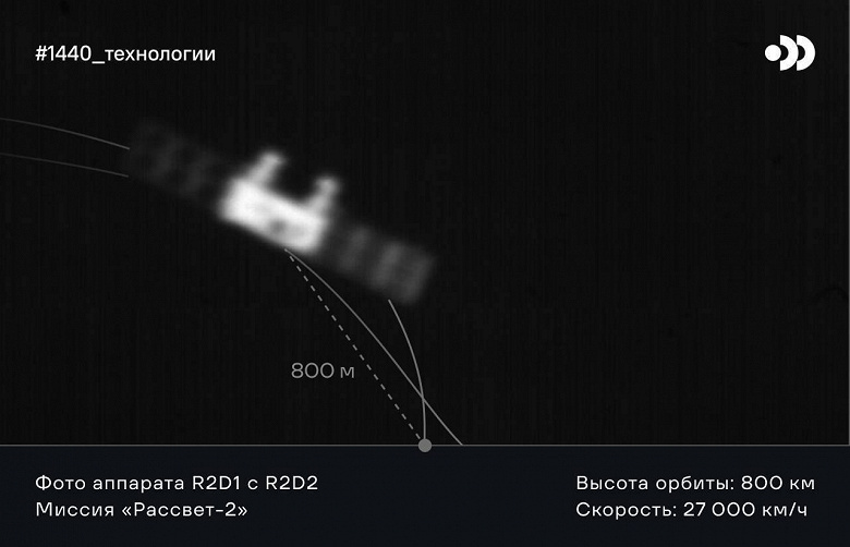 Редкий кадр: «Бюро 1440» показало уникальный снимок российского спутника R2D1, движущегося со скоростью 27 000 км/ч